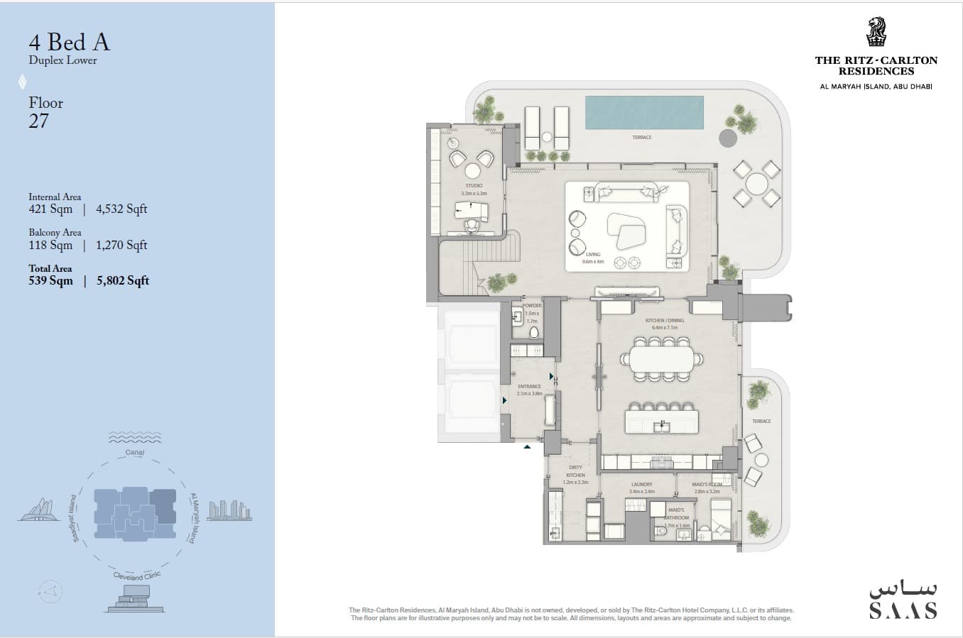 4 BR Type A Duplex (Lower) floor plan